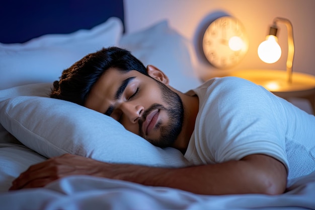 indian-man-peacefully-sleeping-bed-with-soft-lighting_822916-13595