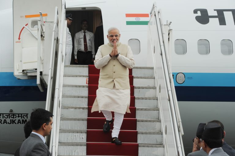 The_Prime_Minister_Shri_Narendra_Modi_arriving_at_Tribhuvan_International_Airport_Kathmandu_in_Nepal_on_August_03_2014